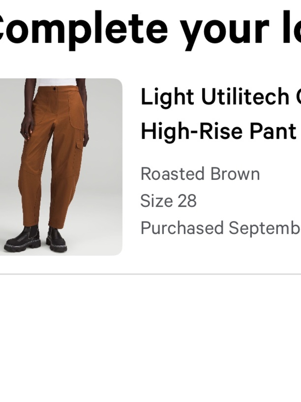 lululemon Light Utilitech Cargo Pocket High-rise Barrel Pants in Roasted Brown